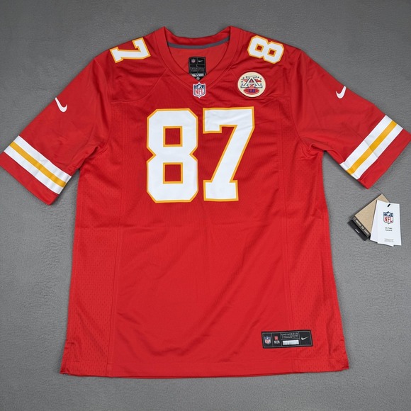 Kansas City Chiefs Jersey Mens Large Red NFL Football On Field Nike Kelce 87